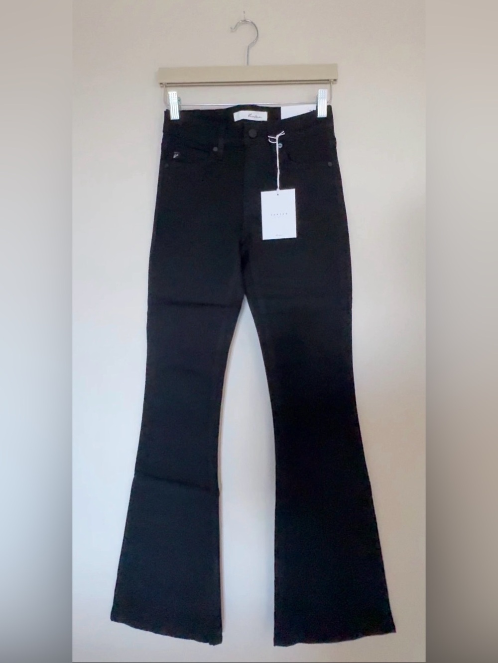 KanCan Black Flare Jeans Midrise Stretch NWT Size 24 Bell Bottom